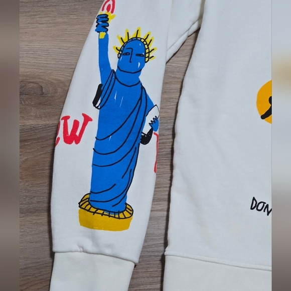 Zara Vibrant Colors Animal New York Graphic Art to Wear Sweatshirt Size L - Picture 5 of 12